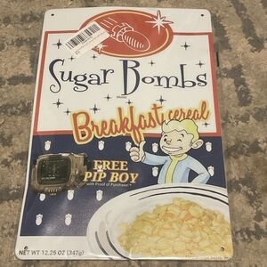 Sugar Bombs Breakfast Cereal Metal Sign